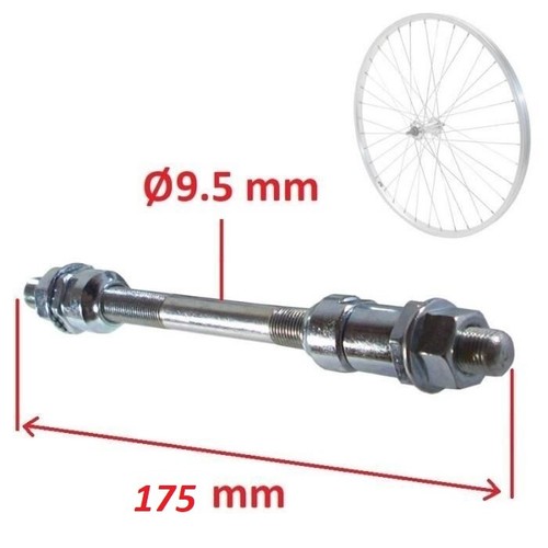 Axe roue velo 5mm x - velo, 175mm