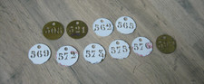 Lot 10 Old Door Number Plate Hotel Room.. Stencil Type