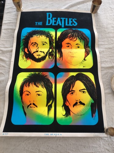 1981 beatles fuzzy blacklight - 1981,