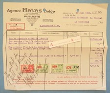 ● Agence HAVAS belge Bruxelles 1935 à l'Hôtel Richelieu le thermal la Bourboule