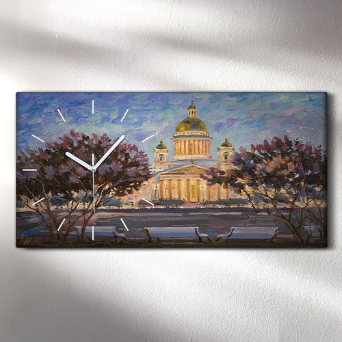 Horloge murale sur toile 60x30