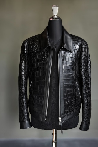 Veste cuir homme - cuir, motif