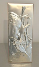 Low relief silver metal painting 7 gr Pope 