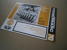 Pub Prospectus Tractor Catalog Brochure: Fenetmatic Herse Disc 