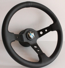 Volant compatible avec BMW Deep Dish cuir noir Sport Racing E82 E90 E91 E92