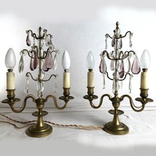 Paire de girandoles en laiton