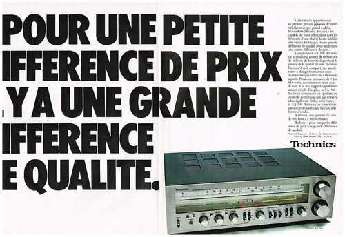 Publicite 1978 technics - publicite,