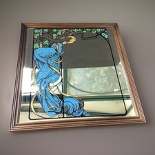 Grand miroir Vintage Mucha  Pour Champagne Moët Et Chandon Style Art Nouveau