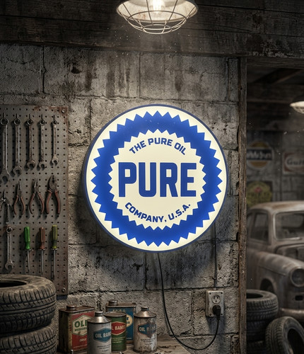 Enseigne pure oil lumineuse - pure,