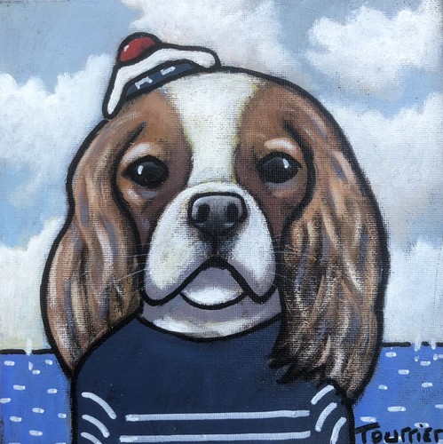 Tableau portrait chien - tableau,