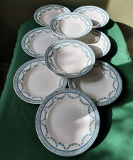 Faïence ancienne (1930) Moulin des Loups & Hamage "Lola" 9 Assiettes creuses