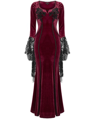 Robe maxi gothique - maxi, velours