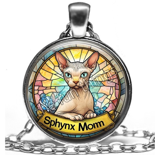 Sphynx cat mom necklace - sphynx,