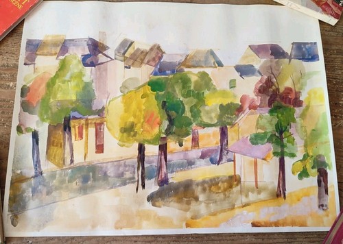 Ancienne aquarelle originale - ancienne,