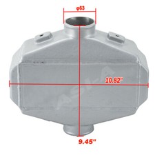 10.82" x 9.45" x3  Liquid Water to Air Intercooler 2.5"  Air Inlet / Outlet HOT