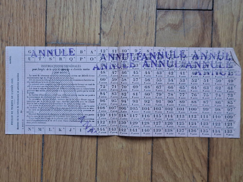 Rationnement feuille de - feuille,