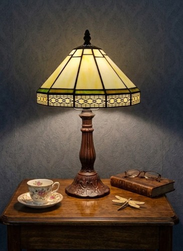 Lampe style tiffany artisanale - lampe,