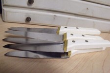 Set Of 6 Imperial Le Couteau Knives Plastic Handle Molybdenum Plus Vtg. 9”