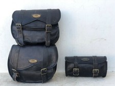 Sacoche De Moto En Cuir 2 Sacs