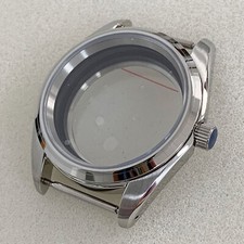 Boîtier de montre 38mm Boîtier en verre saphir pour NH35 NH36 Mouvement 4R 7S
