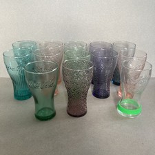Lot of 11 Coca-Cola Glasses - Various Colors - Collection - Mint McDo Jo