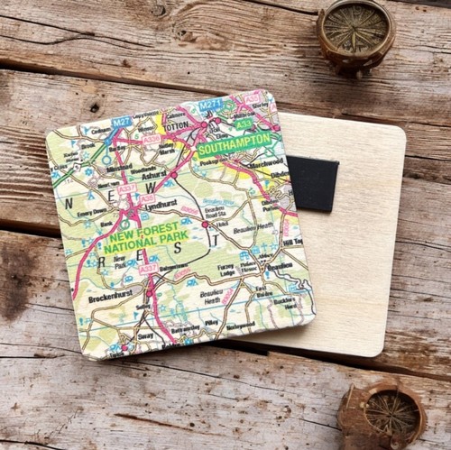 Map wooden square - os,