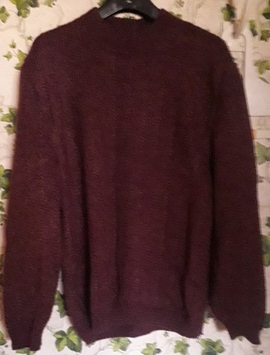 Pull brun tricoté - main, xl