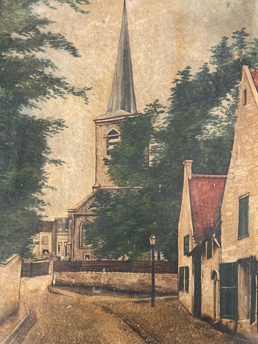 Peinture huile sur toile rue - toile,