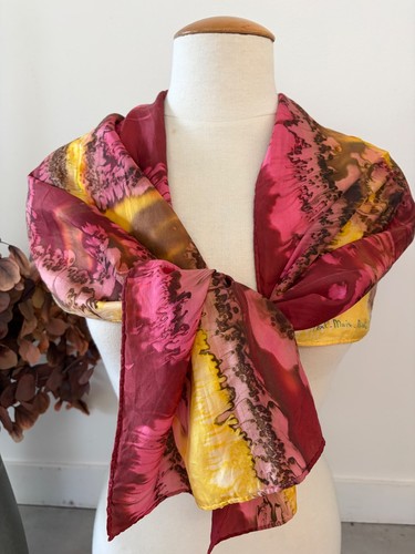 étole foulard soie peinte - Étole,