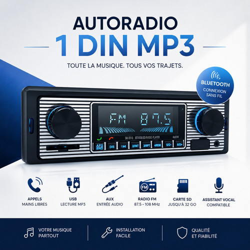 Autoradio bluetooth stéréo - autoradio,