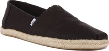 Espadrilles Noires Toms Alpargata À Corde Élastiquée Pour Hommes UK 7 - 12