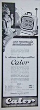 PRESS AD 1933 CALOR ELECTRIC RADIATOR BLOWER - ADVERTISING