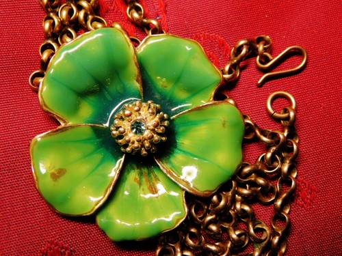 Pendentif émaillé vintage - pendentif,