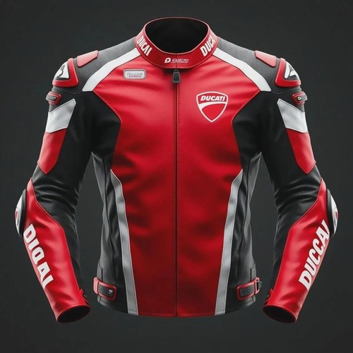 Veste cuir rouge - en,