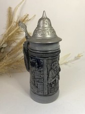 Small beer mug with DRM pewter lid - Alsace