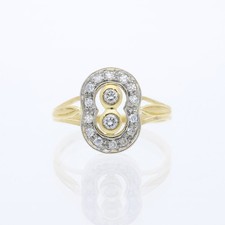 Bague en or et diamants 750 or