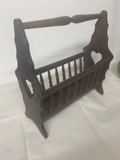 Ancien porte journaux ou revue en bois entier dans son jus