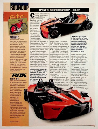 Ktm bow supercar cycle - supercar, world