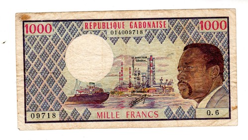 Gabon billet 1000 francs 1974 - gabon,
