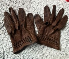 Paire De Gants En Cuir Vintage