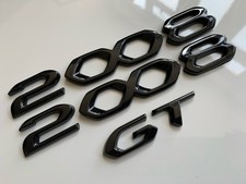 Gloss Black Front Rear Badge Emblem Fits Peugeot 2008 GT Set New METAL BADGE