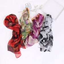 Fille Foulard En Mousseline De Soie Georgette Foulard En Soie Imprimé /