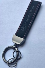 MERCEDES porte clé LOGO MERCEDES sous blister cuir Alcantara