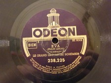 "78 Tours The Great Bohemian Orchestra Lehar Margis Eva Blue Waltz Disc"