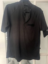 ⭐GENUINE EX POLICE BLACK ZIP UP POLO SHORT SLEEVE SHIRT SIZE LARGE RMB5⭐