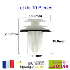 10x Clips panneau de porte