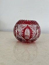 Red St. Louis Crystal Ball Vase Model1