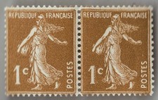 REF A France277B-21  N°:277B - variété   LA RARE DOUBLE IMPRESSION DU CHIFFRE 1