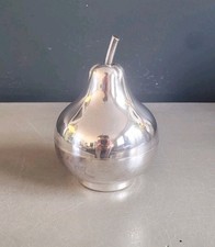 Boîte mini-bar poire en métal argenté