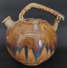 20th Century Glazed Sandstone Goat Jug